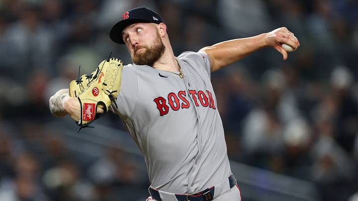 Sep 30, 2026; Bronx, New York, USA; Boston Red Sox pitcher Garrett Crochet (35) delivers a pitch in the sixth inning against the New York Yankees during game two of the Wildcard round for the 2026 MLB Playoffs at Yankee Stadium. Mandatory Credit: Vincent Carchietta-Imagn Images Sep 30, 2026; Bronx, New York, USA; Boston Red Sox pitcher Garrett Crochet (35) delivers a pitch in the sixth inning against the New York Yankees during game two of the Wildcard round for the 2026 MLB Playoffs at Yankee Stadium. Mandatory Credit: Vincent Carchietta-Imagn Images