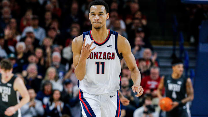 Gonzaga Bulldogs senior guard Nolan Hickman. Gonzaga Bulldogs senior guard Nolan Hickman.