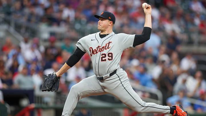 Apr 29, 2026; Atlanta, Georgia, USA; Detroit Tigers starting pitcher Tarik Skubal (29) throws against the Atlanta Braves in the second inning at Truist Park. Mandatory Credit: Brett Davis-Imagn Images Apr 29, 2026; Atlanta, Georgia, USA; Detroit Tigers starting pitcher Tarik Skubal (29) throws against the Atlanta Braves in the second inning at Truist Park. Mandatory Credit: Brett Davis-Imagn Images