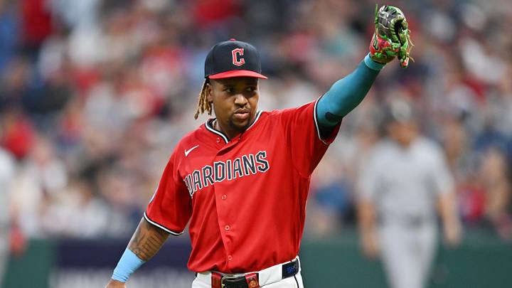 Sep 14, 2026; Cleveland, Ohio, USA; Cleveland Guardians third baseman Jose Ramirez (11) reacts after making a play during the fourth inning against the Chicago White Sox at Progressive Field. Mandatory Credit: Ken Blaze-Imagn Images Sep 14, 2026; Cleveland, Ohio, USA; Cleveland Guardians third baseman Jose Ramirez (11) reacts after making a play during the fourth inning against the Chicago White Sox at Progressive Field. Mandatory Credit: Ken Blaze-Imagn Images