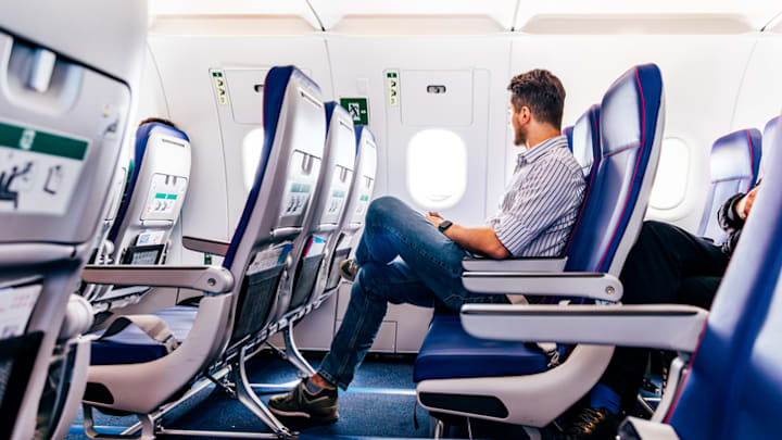 Most travelers prefer the window seat.