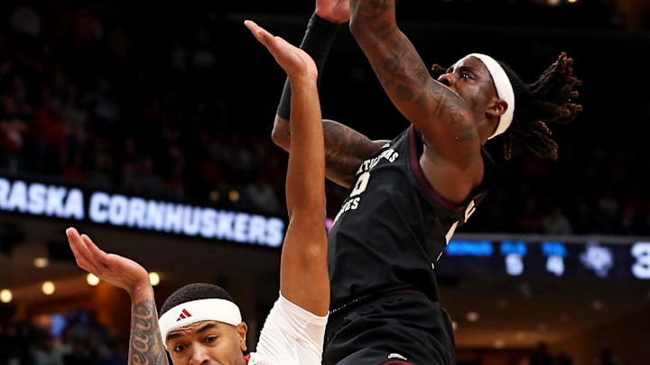 Mar 22, 2024; Memphis, TN, USA;  Texas A&M Aggies guard Manny Obaseki (35) shoots the ball