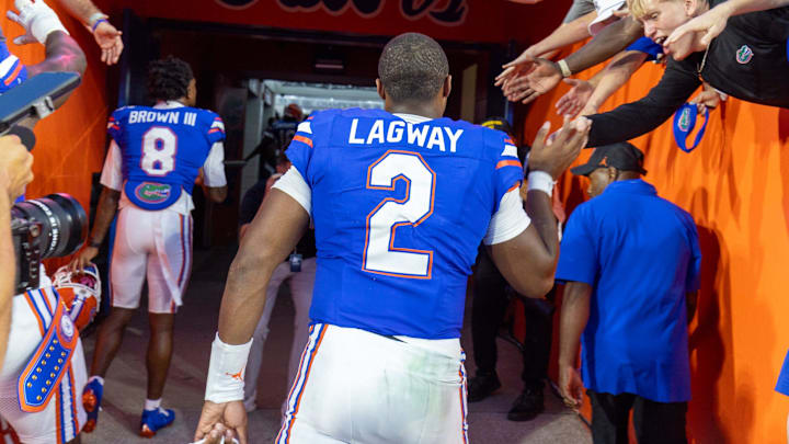 I’ve always been struck by the way D.J. Lagway treats fans. Even after tough moments on the field, he consistently shows respect and kindness. Although this photo was after a win, I once watched him sign a young fan’s cast and take a moment with him after a heartbreaking loss—an interaction that spoke volumes about his character.

Florida quarterback DJ Lagway (2) greets fans after beating Texas 29-21 on Oct. 4, 2025, at Ben Hill Griffin Stadium Gainesville,.