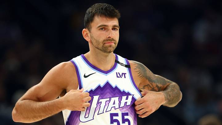 Mar 28, 2026; Phoenix, Arizona, USA; Utah Jazz guard John Konchar (55) against the Phoenix Suns at Mortgage Matchup Center. Mandatory Credit: Mark J. Rebilas-Imagn Images Mar 28, 2026; Phoenix, Arizona, USA; Utah Jazz guard John Konchar (55) against the Phoenix Suns at Mortgage Matchup Center. Mandatory Credit: Mark J. Rebilas-Imagn Images