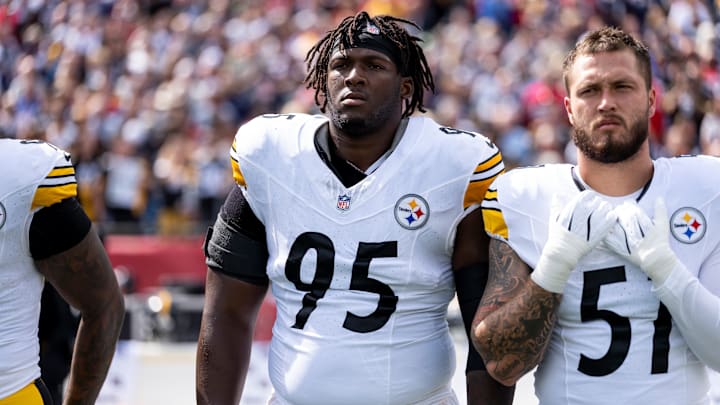 Pittsburgh Steelers defensive tackle Keeanu Benton and linebacker Nick Herbig