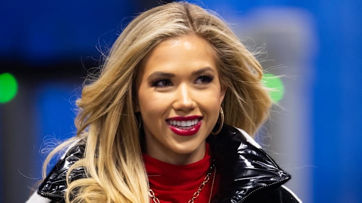 Jan 21, 2024; Orchard Park, New York, USA; Kansas City Chiefs team executive Gracie Hunt against the Buffalo Bills in the 2024 AFC divisional round game at Highmark Stadium. 