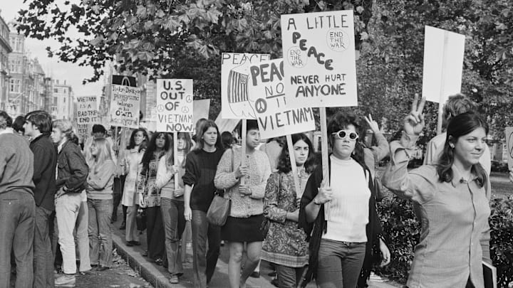 One of many protests against the Vietnam War in the late 1960s.