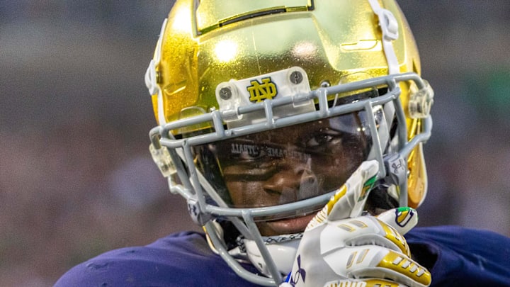 Notre Dame Fighting Irish running back Jeremiyah Love