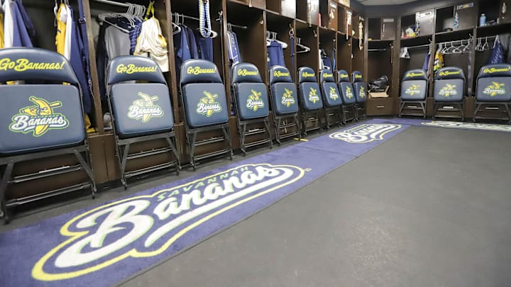 Grayson Stadium was built to house one fulltime team. The Savannah Bananas home locker room has only received minor upgrades since 1995. Grayson Stadium was built to house one fulltime team. The Savannah Bananas home locker room has only received minor upgrades since 1995.
