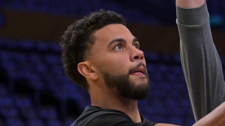 May 9, 2026; Los Angeles, California, USA; Oklahoma City Thunder guard Ajay Mitchell (25) warms up prior to game three of the second round of the 2026 NBA Playoffs against the Los Angeles Lakers at Crypto.com Arena. Mandatory Credit: Jayne Kamin-Oncea-Imagn Images May 9, 2026; Los Angeles, California, USA; Oklahoma City Thunder guard Ajay Mitchell (25) warms up prior to game three of the second round of the 2026 NBA Playoffs against the Los Angeles Lakers at Crypto.com Arena. Mandatory Credit: Jayne Kamin-Oncea-Imagn Images