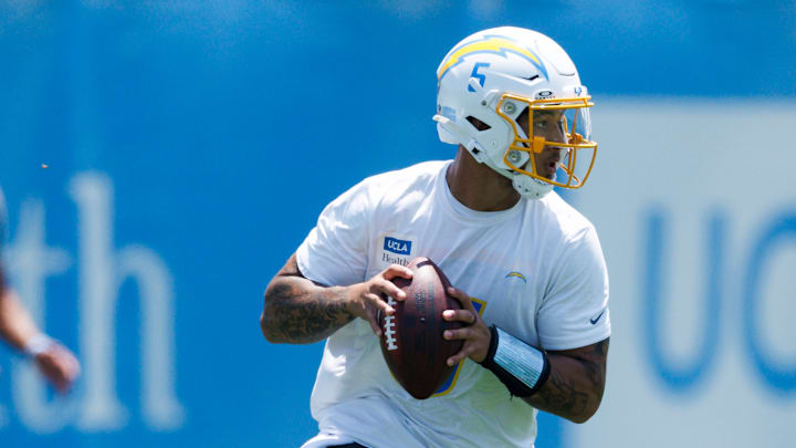 Los Angeles Chargers quarterback Trey Lance