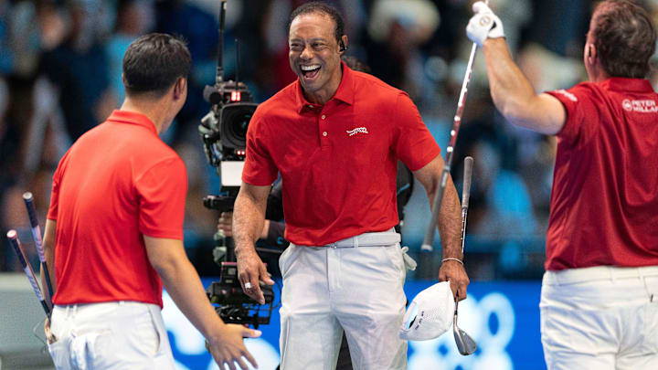 Tiger Woods helped Jupiter Links GC to a TGL win over Boston Common. 