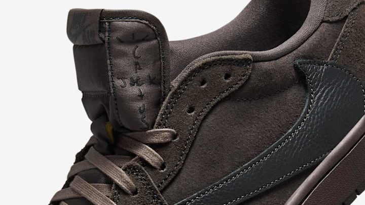 The Travis Scott x Air Jordan 1 Low 'Velvet Brown' drops on December 21, 2024. The Travis Scott x Air Jordan 1 Low 'Velvet Brown' drops on December 21, 2024.