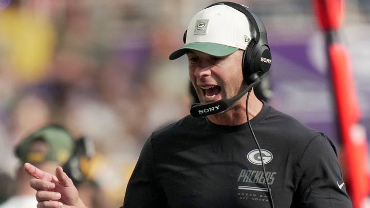 Green Bay Packers defensive coordinator Jonathan Gannon is shown during the opener at Minnesota. Green Bay Packers defensive coordinator Jonathan Gannon is shown during the opener at Minnesota.
