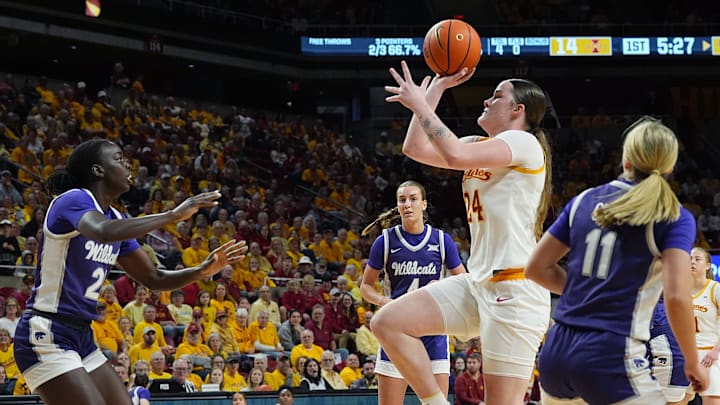 Addy Brown and the Iowa State women take on Michigan in the NCAA Tournament on Friday.