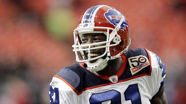Buffalo Bills wide receiver Terrell Owens prepares for a game against the Atlanta Falcons at the Georgia Dome.