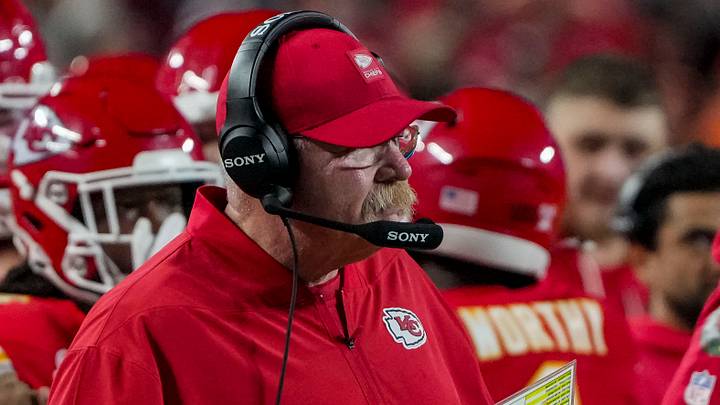 Dec 25, 2025; Kansas City, Missouri, USA; Kansas City Chiefs coach Andy Reid during the second quarter at GEHA Field at Arrowhead Stadium. Mandatory Credit: Denny Medley-Imagn Images Dec 25, 2025; Kansas City, Missouri, USA; Kansas City Chiefs coach Andy Reid during the second quarter at GEHA Field at Arrowhead Stadium. Mandatory Credit: Denny Medley-Imagn Images