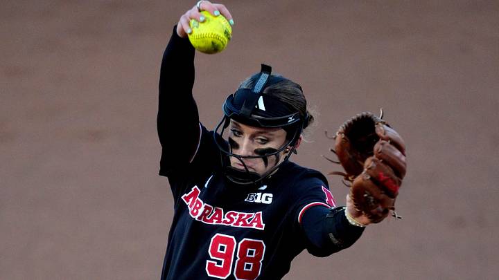 Nebraska softball pitcher Jordy Frahm.