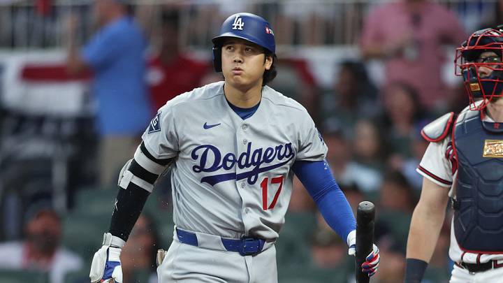 Oct 7, 2026; Cumberland, Georgia, USA; Los Angeles Dodgers pitcher Shohei Ohtani (17) reacts after striking out against the Atlanta Braves during the fourth inning in game four of the NLDS for the 2026 MLB Playoffs at Truist Park. Mandatory Credit: Brett Davis-Imagn Images Oct 7, 2026; Cumberland, Georgia, USA; Los Angeles Dodgers pitcher Shohei Ohtani (17) reacts after striking out against the Atlanta Braves during the fourth inning in game four of the NLDS for the 2026 MLB Playoffs at Truist Park. Mandatory Credit: Brett Davis-Imagn Images