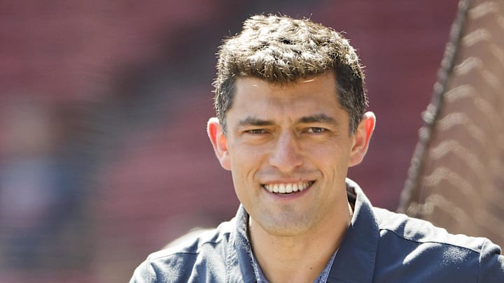Aug 28, 2022; Boston, Massachusetts, USA; Chaim Bloom, Chief Baseball Officer of the Boston Red Sox on the field before the game between the Boston Red Sox and the Tampa Bay Rays at Fenway Park. Mandatory Credit: Winslow Townson-Imagn Images Aug 28, 2022; Boston, Massachusetts, USA; Chaim Bloom, Chief Baseball Officer of the Boston Red Sox on the field before the game between the Boston Red Sox and the Tampa Bay Rays at Fenway Park. Mandatory Credit: Winslow Townson-Imagn Images