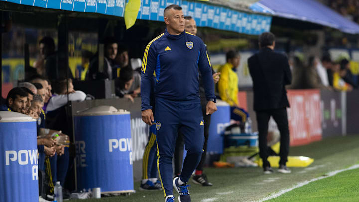 Jorge Almiron, head coach of Boca Juniors looks on during a... Jorge Almiron, head coach of Boca Juniors looks on during a...