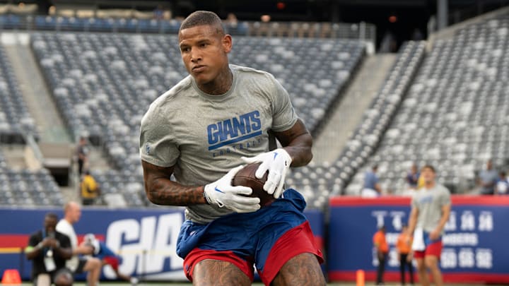 Aug 18, 2023; East Rutherford, NJ, USA; The Carolina Panthers vs. the New York Giants in an NFL