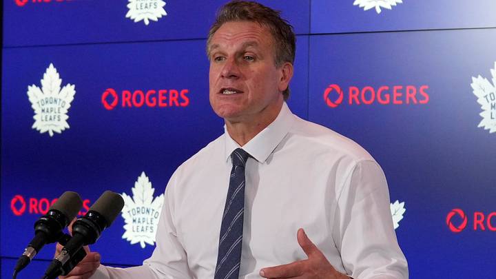 Oct 17, 2026; Toronto, Ontario, CAN; Toronto Maple Leafs head coach Jim Hiller talks to the media after a loss to the New York Islanders at Scotiabank Arena. Mandatory Credit: John E. Sokolowski-Imagn Images Oct 17, 2026; Toronto, Ontario, CAN; Toronto Maple Leafs head coach Jim Hiller talks to the media after a loss to the New York Islanders at Scotiabank Arena. Mandatory Credit: John E. Sokolowski-Imagn Images