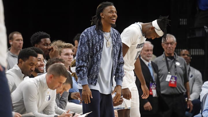 Memphis Grizzlies guard Ja Morant could return against the Portland Trail Blazers on Sunday, but may also be held out with the team's next game not scheduled until Friday due to the NBA Cup. Memphis Grizzlies guard Ja Morant could return against the Portland Trail Blazers on Sunday, but may also be held out with the team's next game not scheduled until Friday due to the NBA Cup.