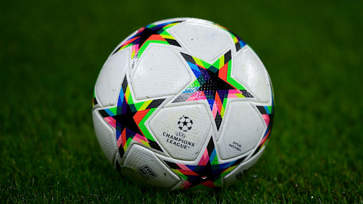 Official UEFA Champions League Adidas match ball is seen...