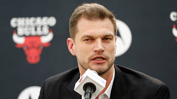 Jun 17, 2026; Chicago, Il, USA; New Chicago Bulls head coach Tiago Splitter speaks during a press conference at Advocate Center. Mandatory Credit: Kamil Krzaczynski-Imagn Images Jun 17, 2026; Chicago, Il, USA; New Chicago Bulls head coach Tiago Splitter speaks during a press conference at Advocate Center. Mandatory Credit: Kamil Krzaczynski-Imagn Images