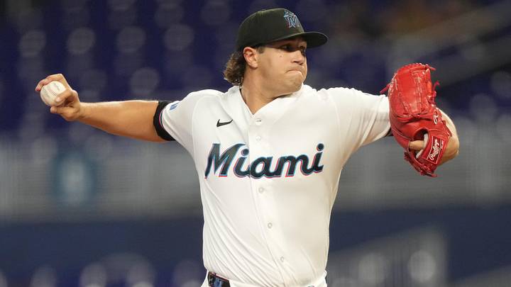 Miami Marlins pitcher Tyler Phillips. Miami Marlins pitcher Tyler Phillips.