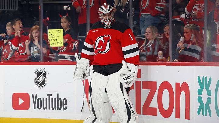Remi Poirier gets ready prior to his first time dressed with the New Jersey Devils Remi Poirier gets ready prior to his first time dressed with the New Jersey Devils