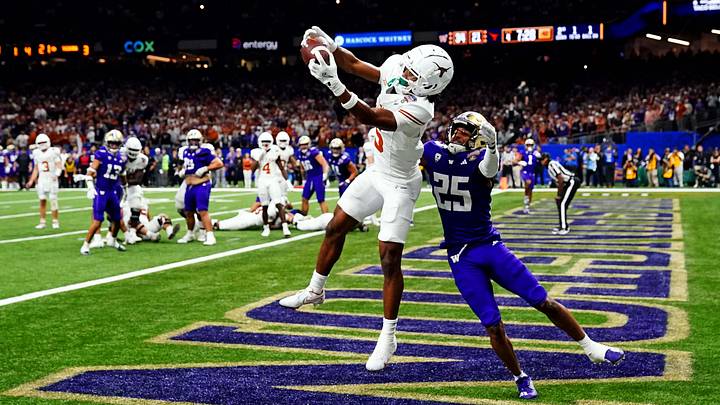 Jan 1, 2024; New Orleans, LA, USA; Texas Longhorns wide receiver Adonai Mitchell (5).