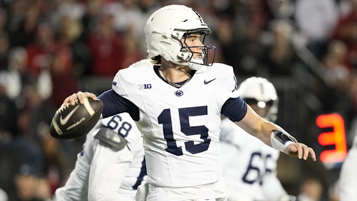 Penn State Nittany Lions quarterback Drew Allar (15) 