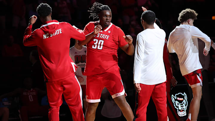 Mar 29, 2024; Dallas, TX, USA; North Carolina State Wolfpack forward DJ Burns Jr. (30) is introduced