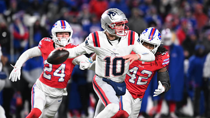 New England Patriots quarterback Drake Maye 