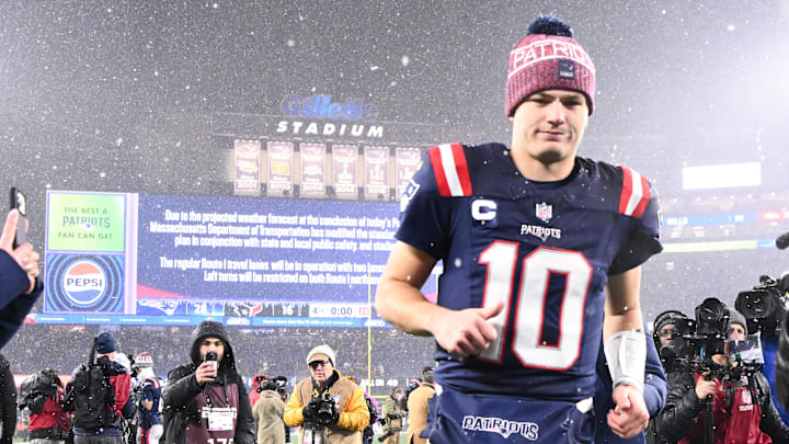 Patriots star quarterback Drake Maye was listed on Wednesday's projected injury report with a shoulder ailment.