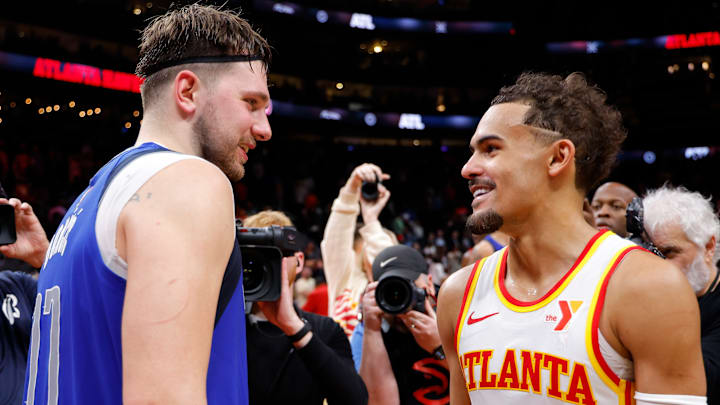 Dallas Mavericks guard Luka Doncic and  Atlanta Hawks guard Trae Young