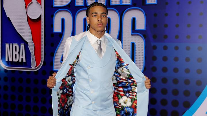 Jun 23, 2026; New York, NY, USA; Mikel Brown Jr. poses for photos on the red carpet before the 2026 NBA draft at Barclays Center. Mandatory Credit: Brad Penner-Imagn Images Jun 23, 2026; New York, NY, USA; Mikel Brown Jr. poses for photos on the red carpet before the 2026 NBA draft at Barclays Center. Mandatory Credit: Brad Penner-Imagn Images