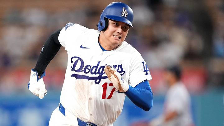 Sep 1, 2026; Los Angeles, California, USA;  Los Angeles Dodgers pitcher Shohei Ohtani (17) scores a run during the seventh inning against the St. Louis Cardinals at Dodger Stadium.  Mandatory Credit: Kirby Lee-Imagn Images