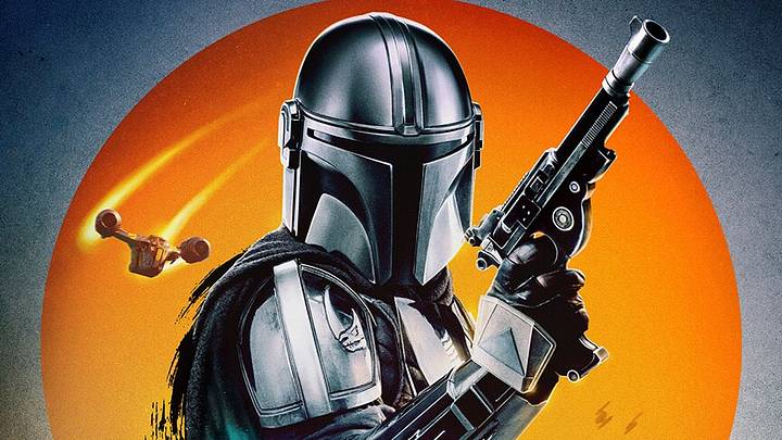 Official key art for Star Wars: The Mandalorian and Grogu