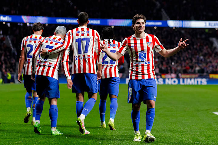 Atlético Madrid players celebrate