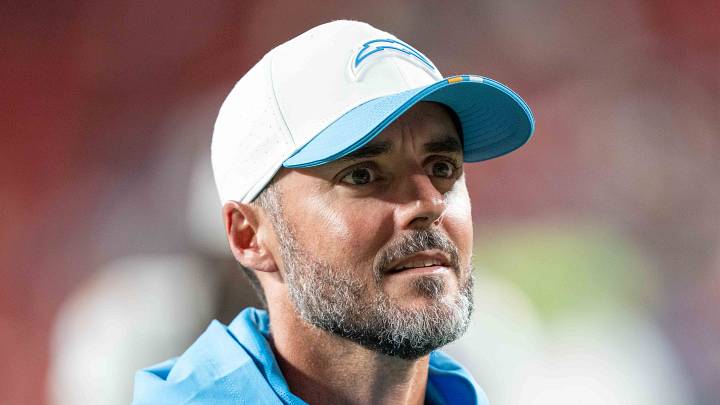 August 23, 2025; Santa Clara, California, USA; Los Angeles Chargers defensive coordinator Jesse Minter after the game against the San Francisco 49ers at Levi's Stadium. Mandatory Credit: Kyle Terada-Imagn Images