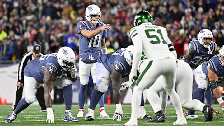 Drake Maye looks to lead the Patriots one step closer to the No. 1 seed against the Jets on Sunday.