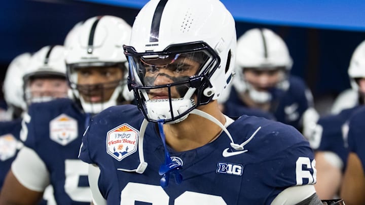 Penn State Nittany Lions offensive lineman Drew Shelton against the Boise State Broncos during the Fiesta Bowl 