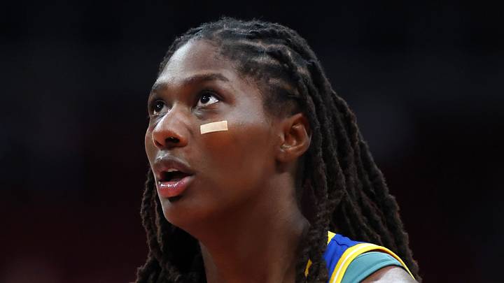 Mar 31, 2026; Glendale, AZ, USA; Oliviyah Edwards (0) during the McDonalds All American Girls Game at Desert Diamond Arena. Mandatory Credit: Mark J. Rebilas-Imagn Images