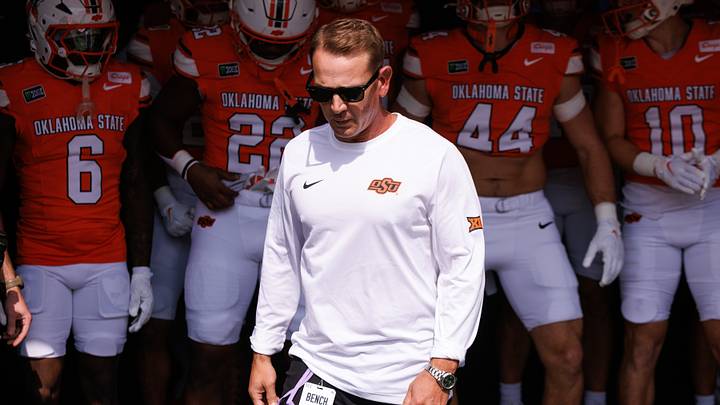 Oklahoma State Cowboys head coach Eric Morris. Oklahoma State Cowboys head coach Eric Morris.