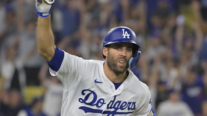 Sep 24, 2023; Los Angeles, California, USA;  Los Angeles Dodgers shortstop Chris Taylor (3)