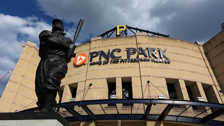 Apr 22, 2026; Pittsburgh, PA, USA; A general overall view of Honus Wagner statue at PNC Park. The stadium is the home of the Pittsburgh Pirates. Mandatory Credit: Kirby Lee-Imagn Images