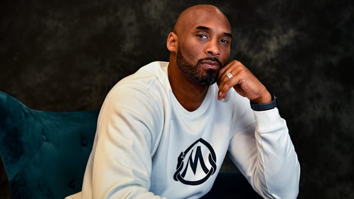 Kobe Bryant poses for a portrait inside of his office in Costa Mesa, California, on Jan. 17, 2020.
